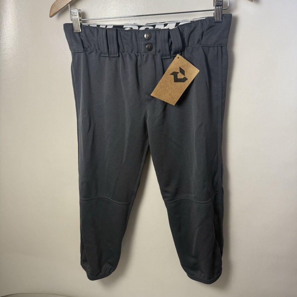 DeMarini Girls Baseball Pants WTD4040CHGL Charcoal Grey Size L NWT MSRP $39.99